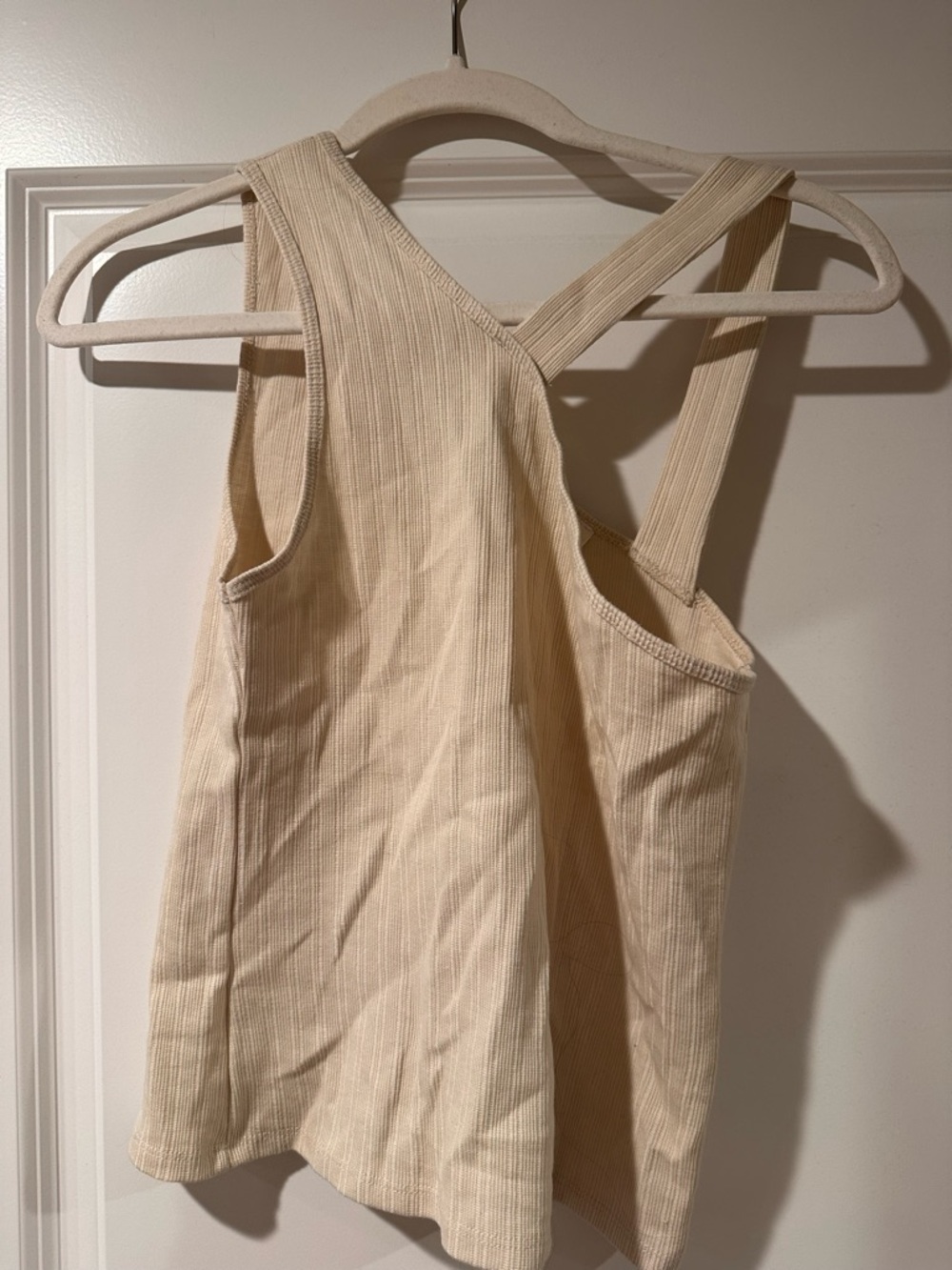 REVOLVE Ribbed Cream Tank Top